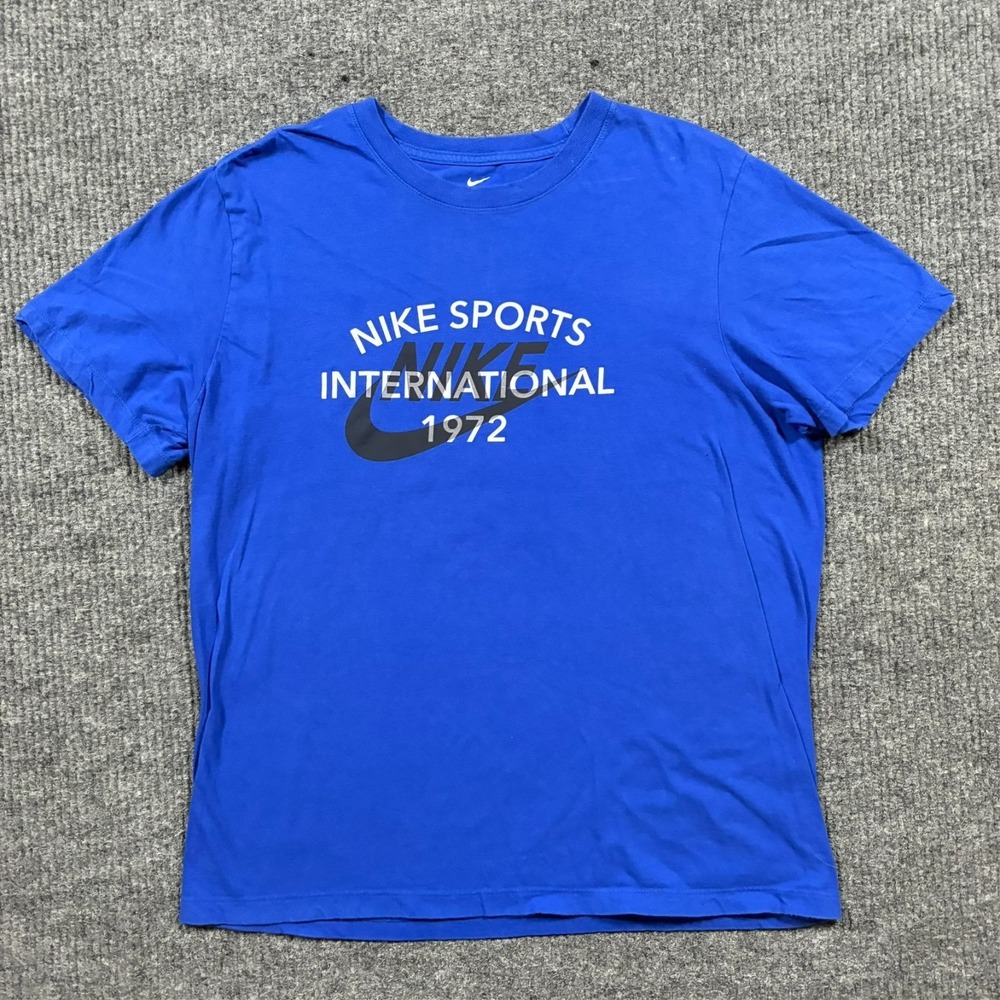 Nike Sports International 1972 Men's L Tee‎ Swoosh Graphic T-Shirt Short Sleeve